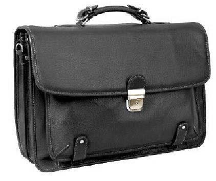 Cartable Katana K 69225 Cuir de Vachette grainé - Noir