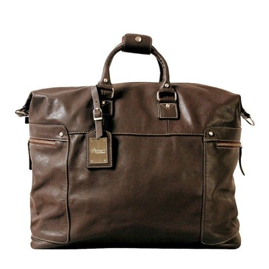 Sac de voyage Katana K 69230 Cuir de Vachette grainé - Marron (porte-étiquette non dispo)