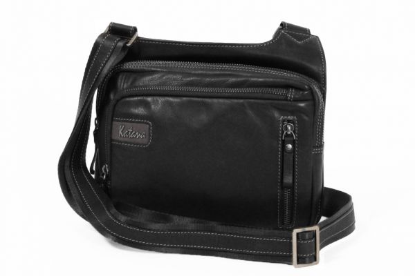 Besace Katana K 81665 Cuir de Vachette sauvage - Noir