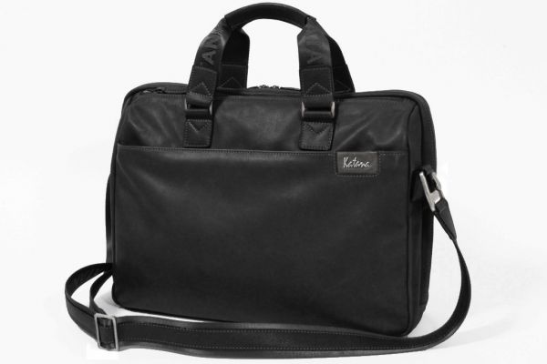 Porte-ordinateur Katana K 81669 Cuir de Vachette sauvage - Noir