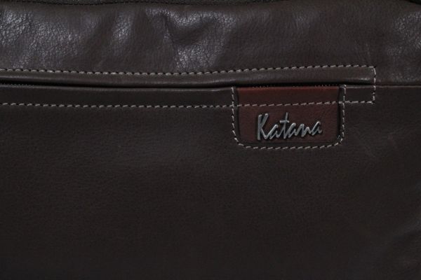 Porte-ordinateur Katana K 81669 Cuir de Vachette sauvage  - Choco