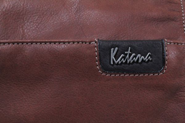 Porte-ordinateur Katana K 81669 Cuir de Vachette sauvage  - Marron