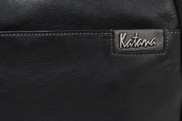 Porte-ordinateur Katana K 81669 Cuir de Vachette sauvage - Noir