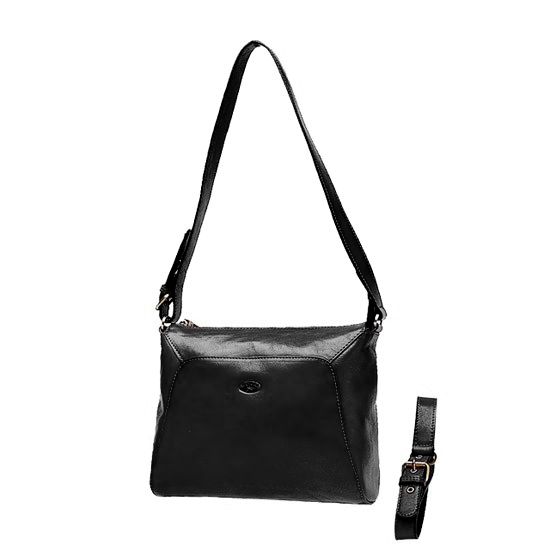 Sac à main Katana en cuir de Vachette collet K 82361 - Noir