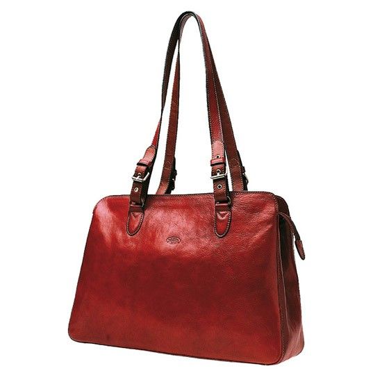 Sac shopping Katana K 82365 Cuir de Vachette collet - Rouge