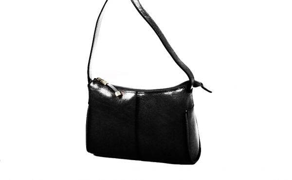 Sac à main/ Besace Katana en cuir de Vachette collet K 82515 -Noir