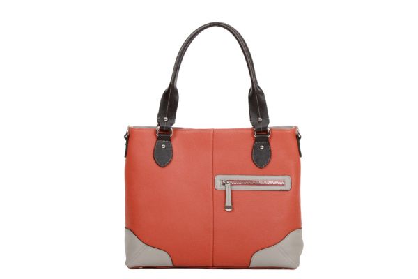 Sac Shopping Katana Cuir de Vachette grainé K 83504 orange