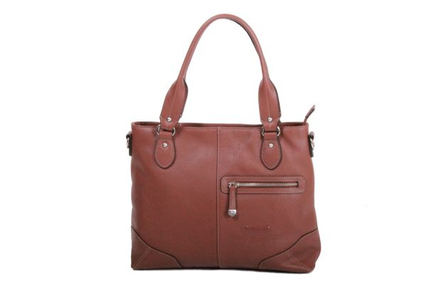 Sac Shopping Katana Cuir de Vachette grainé K 83504 marron