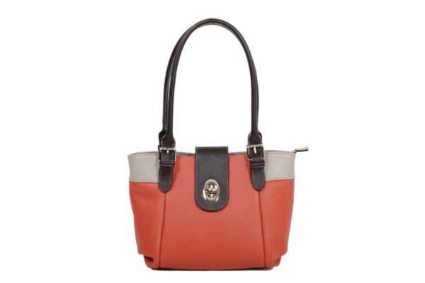 Sac Shopping Katana Cuir de Vachette grainé K 83505 orange
