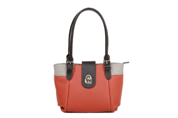 Sac Shopping Katana Cuir de Vachette grainé K 83505 orange