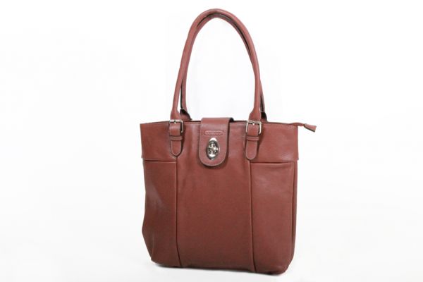 Sac Shopping Katana Cuir de Vachette grainé K 83507 maron