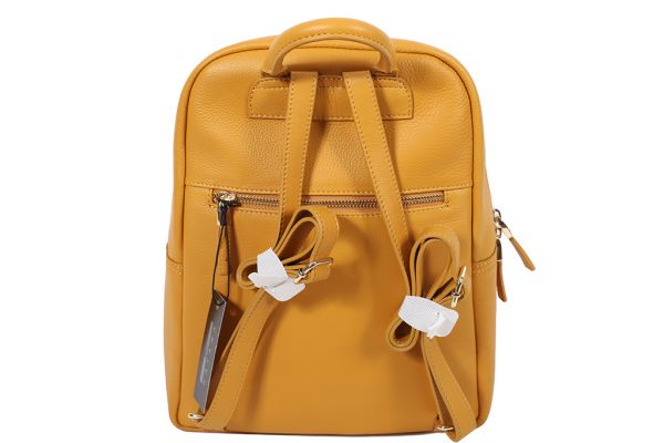 Cartable femme en cuir KATANA jaune