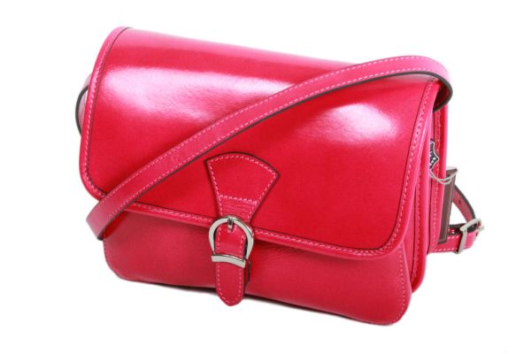 Besace Katana Cuir de Vachette collet K 98222 - Fuschia