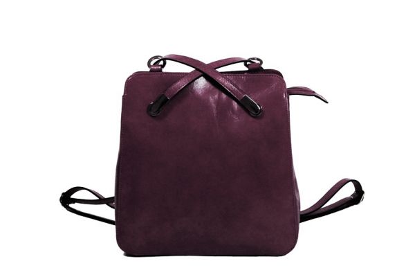 Sac à dos Katana Cuir de Vachette collet K 98227 Violet