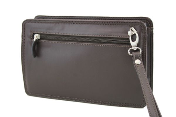 Pochette Gérard Henon Soft line GH 2501 Cuir de Vachette lisse souple Marron