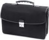 Cartable Gérard Henon New Styl' GH 2329 Nylon garni cuir de Vachette - Noir