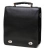 Cartable Gérard Henon cuir de vachette grainé 2914 - Noir
