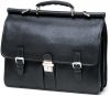 Cartable Gérard Henon cuir de vachette grainé 2927 NOIR