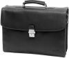 Cartable Gérard Henon Audace croûte de cuir 3028B - Noir