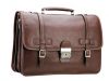 Cartable Katana 3 soufflets K 31039 Cuir de vachette gras - Chocolat
