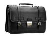 Cartable Katana 3 soufflets K 31039 Cuir de vachette gras - Noir
