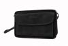 Pochette à glissière Katana K 36111 Cuir de Vachette gras - Noir