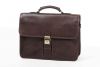 Cartable Katana K 36804 2 soufflets Cuir de vachette gras - Chocolat