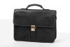 Cartable Katana K 36804 2 soufflets Cuir de vachette gras - Noir