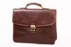 Cartable Katana 2 soufflets K 36822 Cuir de vachette gras - Marron