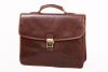 Cartable Katana 2 soufflets K 36822  Cuir de vachette gras - Marron