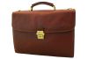 Cartable Arizona Gérard Henon 2 soufflets GH 5226 Cuir de Vachette gras pleine fleur - Fauve