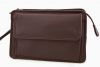 Pochette à glissière Katana K 62511 Cuir de Vachette lisse - Marron