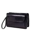 Pochette à glissière Katana K 62611 Cuir de Vachette lisse - NOIR