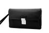 Pochette à glissière Katana K 62612 Cuir de Vachette lisse - Noir