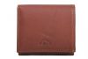 Porte-monnaie Carré Katana K753047 - Cuir Vachette, Chocolat, Pour Pièces, Billets, 2 Cartes