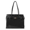 Sac shopping Katana en cuir de Vachette collet K 82529 - Noir